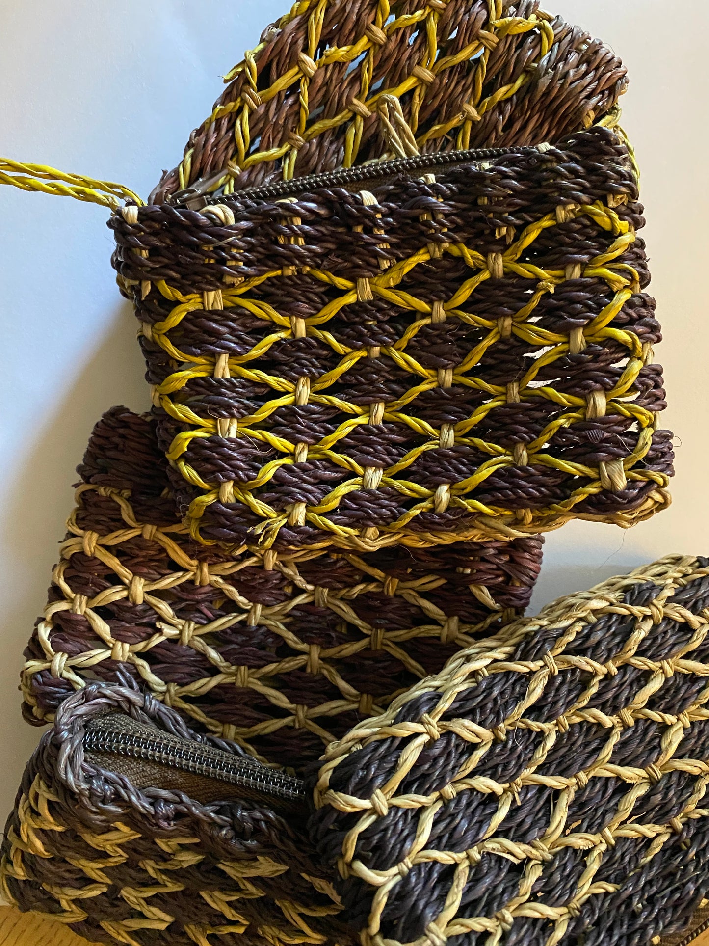 Philippine Abaca (Manila Hemp) Handwoven Zippered Pouch