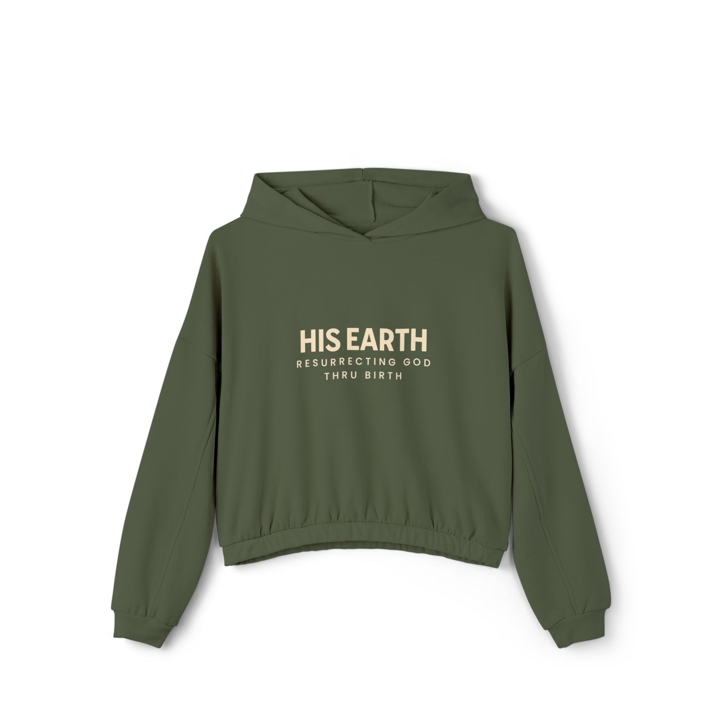 SAND PRINT HIS EARTH Women's Cinched Bottom Hoodie