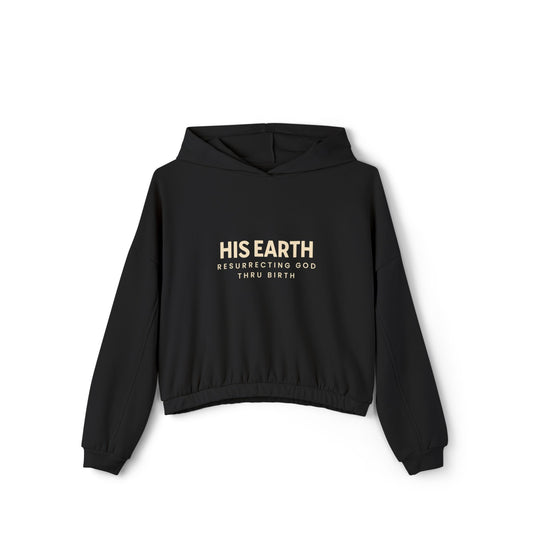 SAND PRINT HIS EARTH Women's Cinched Bottom Hoodie
