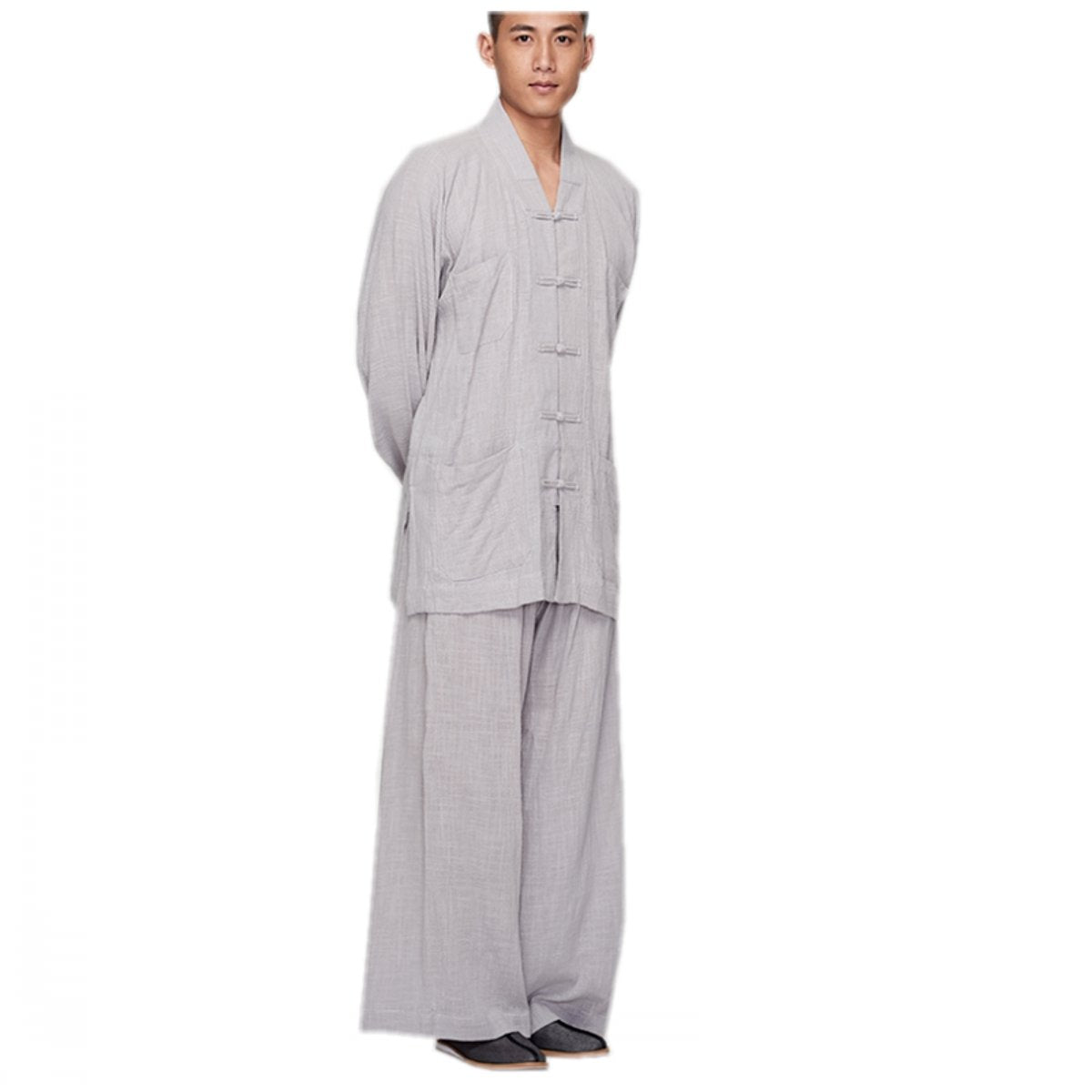 ZanYing Men Buddhist Monk Religion Sets Yoga Taichi Clothing Casual Suits