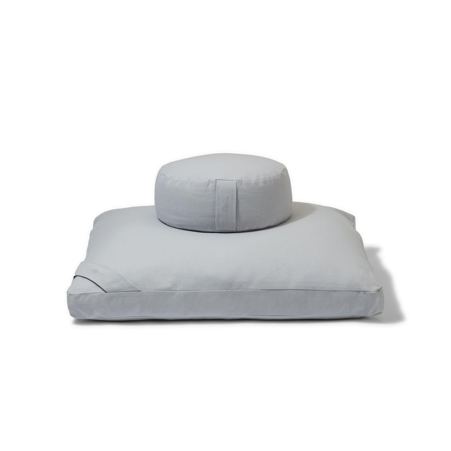 Meditation Cushion Set by renoo - Durable Comfortable Organic Cotton, Linen, Hemp - Modern Zafu Zabuton - Buckwheat Kapok Filled Floor Pillow Yoga Bolster in 15 Colors Washable Cover