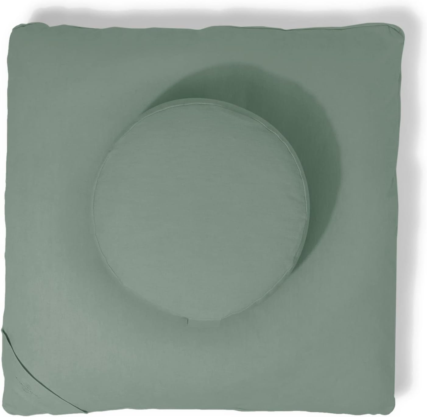 Meditation Cushion Set by renoo - Durable Comfortable Organic Cotton, Linen, Hemp - Modern Zafu Zabuton - Buckwheat Kapok Filled Floor Pillow Yoga Bolster in 15 Colors Washable Cover