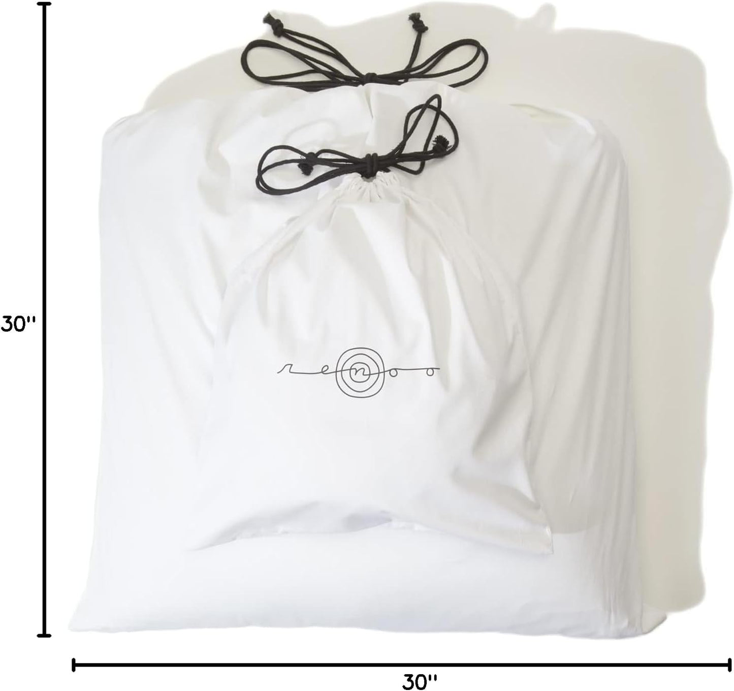 Meditation Cushion Set by renoo - Durable Comfortable Organic Cotton, Linen, Hemp - Modern Zafu Zabuton - Buckwheat Kapok Filled Floor Pillow Yoga Bolster in 15 Colors Washable Cover