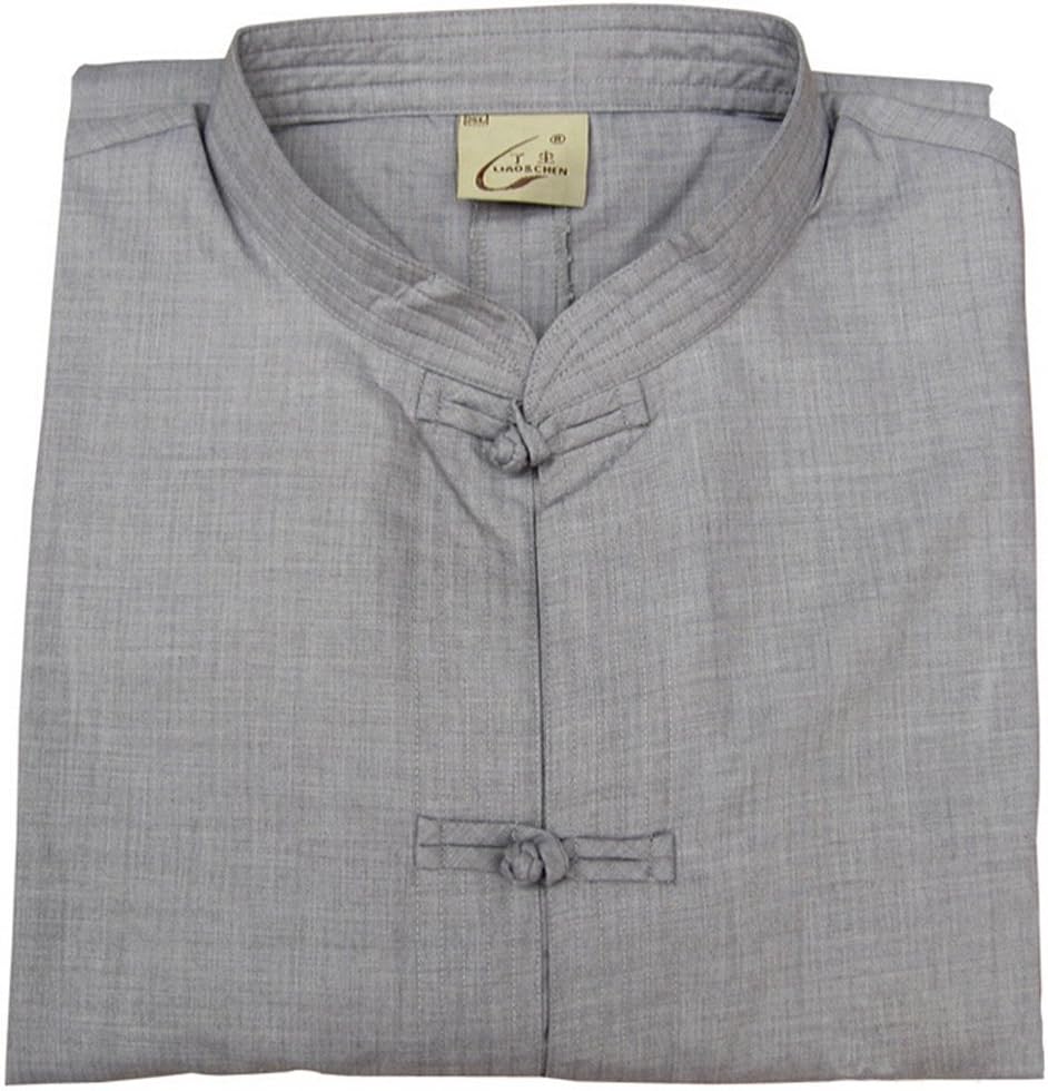 ZooBoo Monk Buddhist Costume Robes Chinese Traditional Buddha Shaolin Martial Art Stand-collar Wushu Cultural Suits Gray