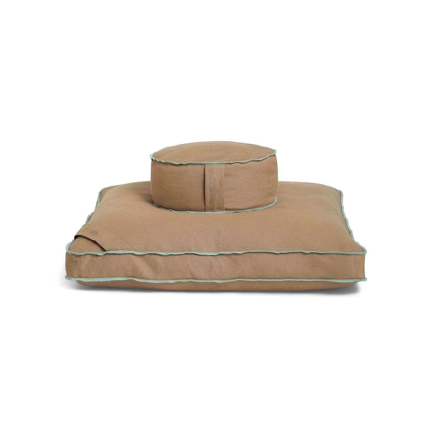 Meditation Cushion Set by renoo - Durable Comfortable Organic Cotton, Linen, Hemp - Modern Zafu Zabuton - Buckwheat Kapok Filled Floor Pillow Yoga Bolster in 15 Colors Washable Cover